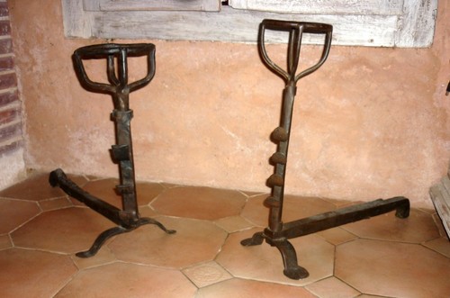 Ancien chenet fer - , forgé
