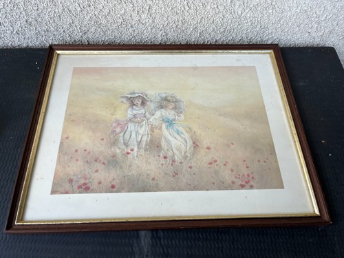 Tableau romantique sous verre