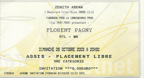 Rare ticket billet de - /,