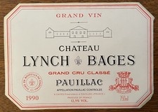 Étiquette Château Lynch Bages 1990 - 75 cl