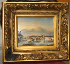 Peinture ancienne sur bois Signée Van Abcoude ? peintre Hollandais marine XX
