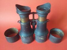 Jumelle ancienne IRIS PARIS Métal/ Laiton 17x13 Lentilles 6 cm 