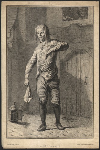 1790 rare gravure eau - 1790, eau-forte