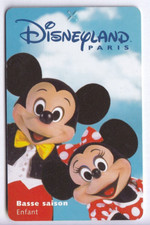 DISNEY PARIS PASS CARTE / CARD .. ENFANT MICKEY MINNIE SPEOS S089733 08/03/98