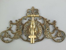 Plaque Murale 17x30Cm En Fonte Avec Robinet En Laiton 3/4 Pouce Fontaine Murale