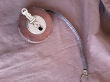  Ancien décamètre DELA en cuir ruban métallique 