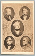 CDV Premier ministre Royaume-Uni Temple, Viscount Palmerston, Bright, Gladstone