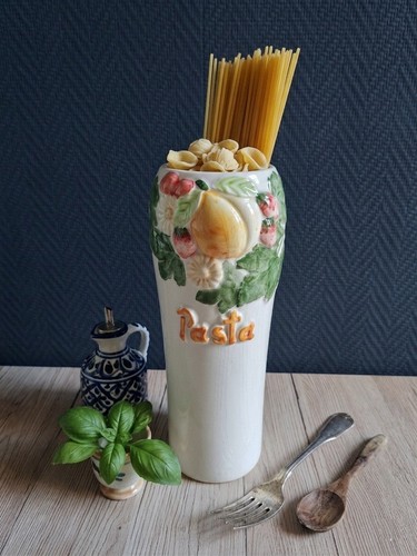 Bocal pâtes vintage - à, en