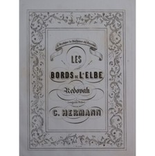 HERMANN C. Les Bords de L'Elbe Piano XIXe siècle