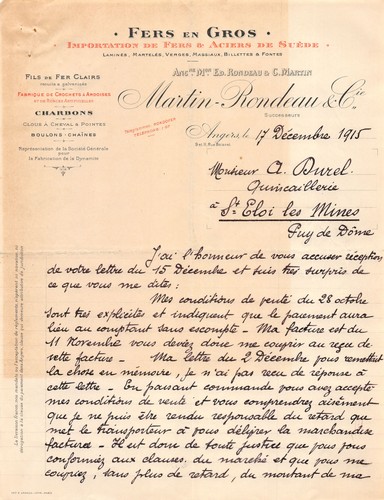 1915 fers gros martin - 1915,