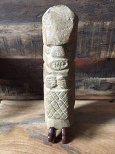 Tiki en pierre polynésien-curiosité-populaire-ancien-asie-insolite-art primitif-