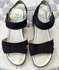 SANDALES SEMELLE COMPENSEE FOOTFLEXX NOIRES- POINTURE 38