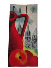 dépliant  touristique  FRANCE  : Normandie CAEN -années 1930