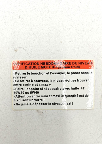 Etiquette vérification - ",