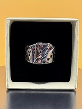 Chevalière / Bague Cartes Adaptable en acier