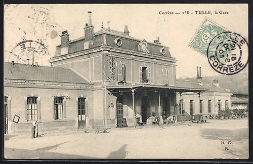 Cpa tulle gare 1905 - 1905,