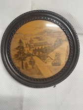 Tableau en bois rond pyrogravure