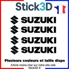 Lot de 4 Stickers Suzuki  Moto VTT Vélo Auto Quad,  Couleurs au choix