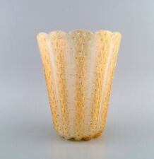 Barovier et Toso, Venise. Grand vase en verre d'art soufflé à la bouche, anné...