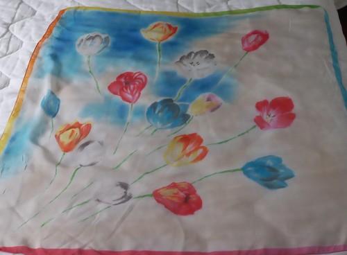 Foulard carre kenzo - foulard, fleurs