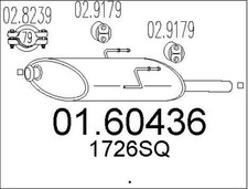 SILENCIEUX ARRIèRE PEUGEOT 406 BREAK 2.0 HDI 110,2.2 HDI,2.0 HDI 110