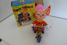 CLOWN TRICYCLE TIN TOY JOUET