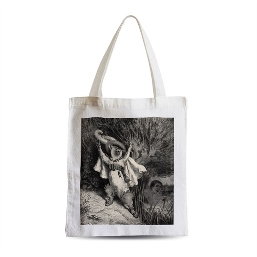 Sac tissu chat botte - en,
