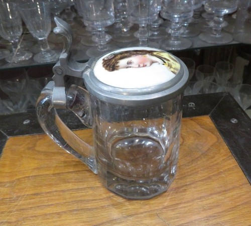 Old beer glass mug 19th - mug,
