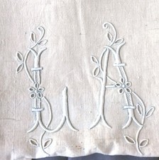 Drap ancien 19ieme fil - ancien,