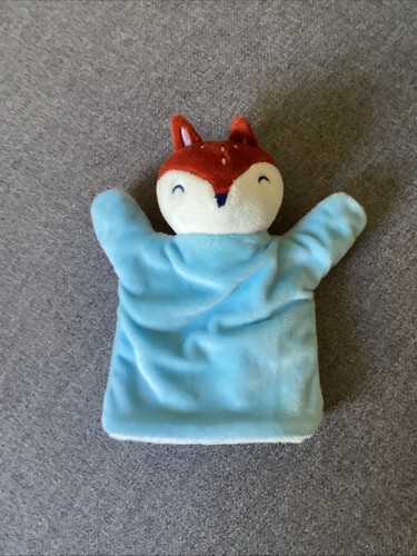 Doudou marionnette renard - marionnette, bleu