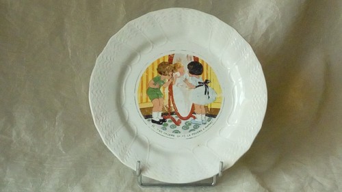 Assiette dessert faience de - a,