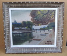 ancien tableau vue de Paris