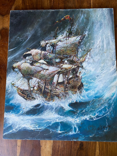 Peinture huile sur toile - a, l