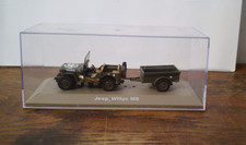 Voiture 1/43 - Ixo Altaya - Jeep Willys MB + Remorque (E)