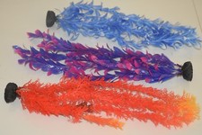 Aquarium 3 Plante Multi Pack Orange Bleu Violet Plastique Plantes 14 Pour 17 CM