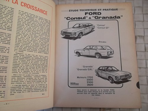 Revue technique ford consul - technique, et