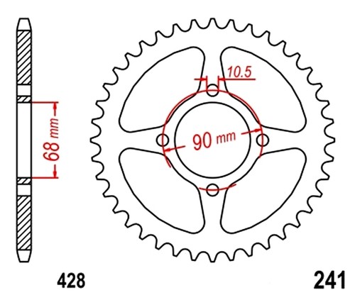 Pignon arrière dents pour - 45,
