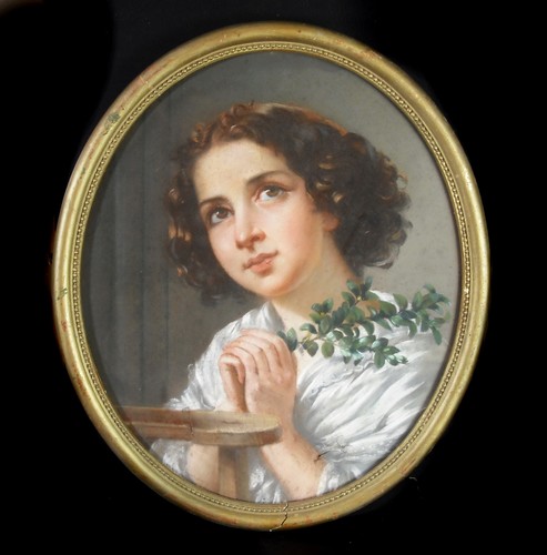 Pastel orignal c1900 portrait