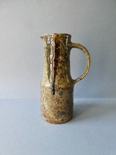 pichet en grès pyrité et émaillé, signé, Suzanne Dauliach, vers 1970
