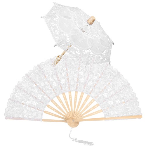 Eventail dentelle parapluie - ,