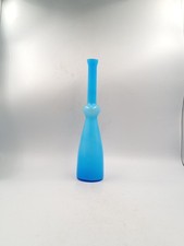 Vase Bleu Hooped Opaline