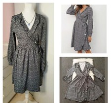 Robe Soirée A Fleurs Noire Et Blanche Femme Taille 40 , L 🖤