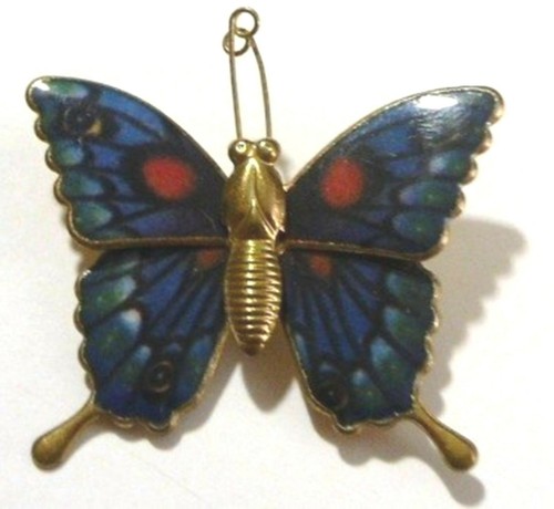 Broche bijou vintage couleur - bijou,