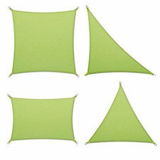 Voile D'Ombrage en Vert Brise-Vue Hydrofuge Protection Solaire contre la Pluie