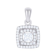 Pendentif Carré Charm Double