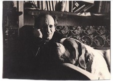 Léo Ferré photo dédicacée Portrait par André Villers Original Vintage circa 1960