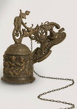 Grande cloche murale en bronze