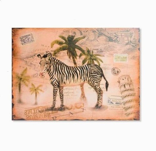 Cadre tableau toile zèbre - tableau,