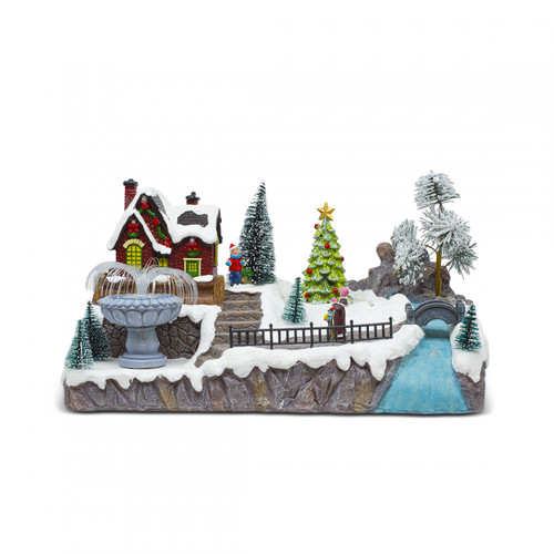 Village noël 32x17x19cm - village,