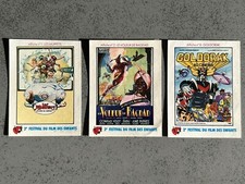 3 stickers VACHE QUI RIT 2e FESTIVAL FILM ENFANTS Goldorak, Les Muppets, Bagdad